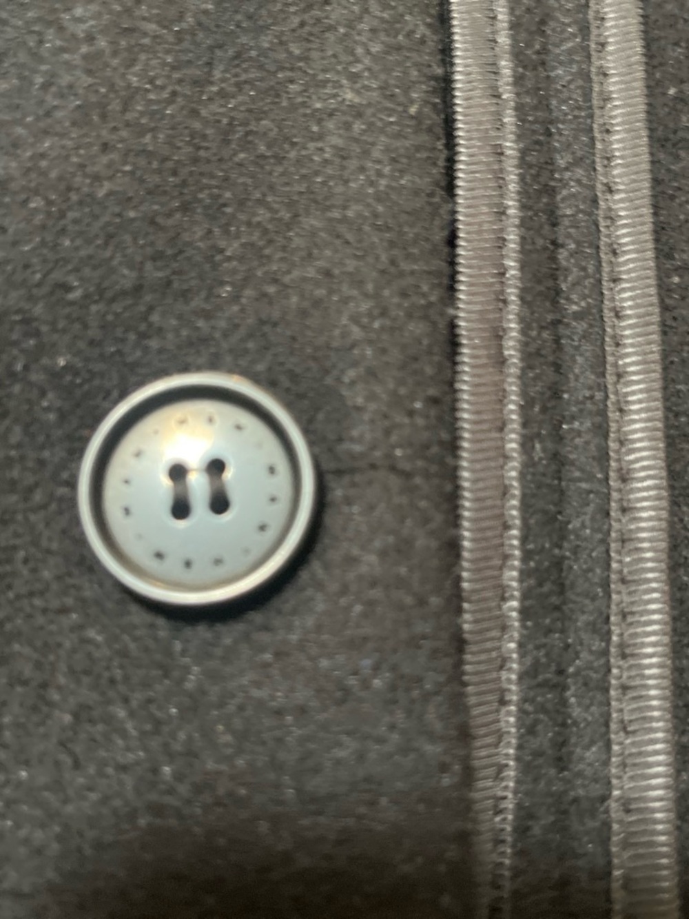 H&M Black Men's Single-Breasted Pea Coat - Picture 4 of 5